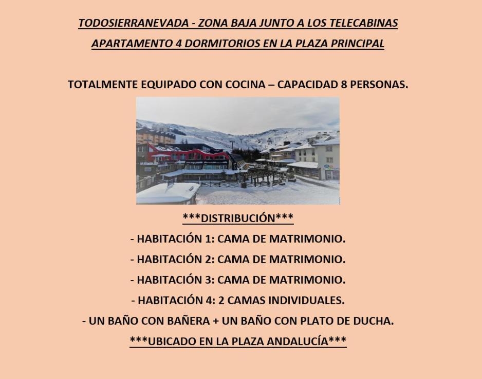 Todosierranevada Zona Baja - Apartamentos De 4 Dormitorios - Junto A Los Telecabinas Sierra Nevada Exteriér fotografie