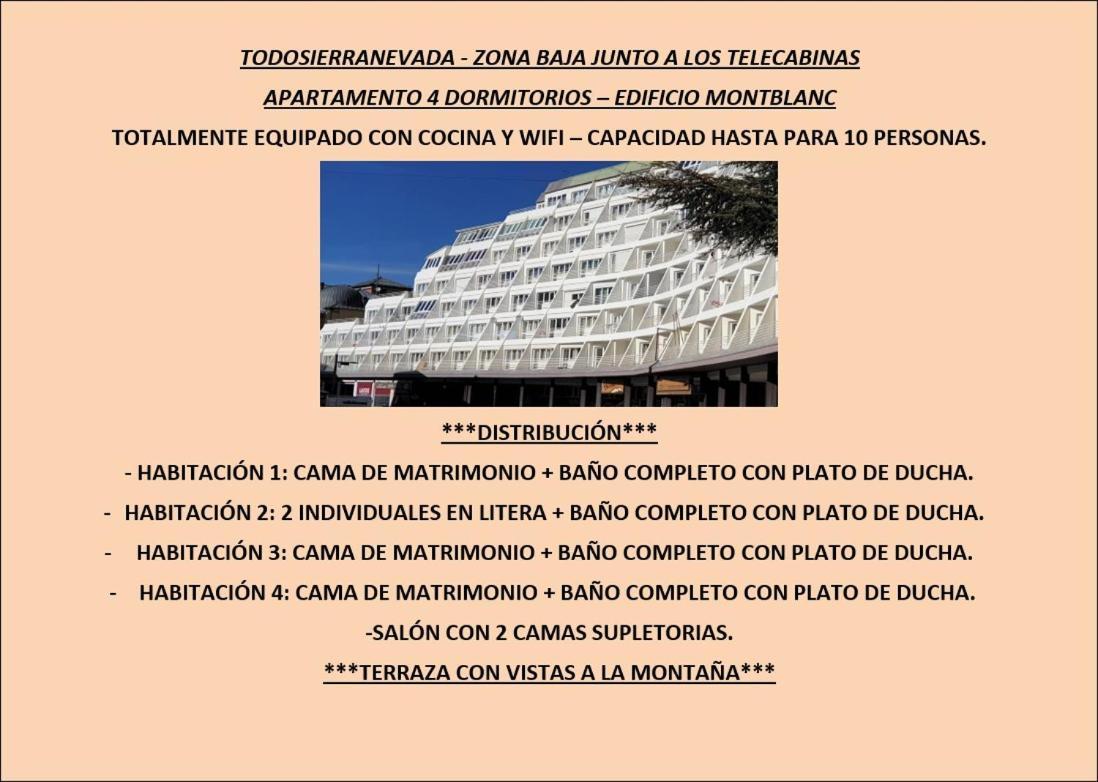 Todosierranevada Zona Baja - Apartamentos De 4 Dormitorios - Junto A Los Telecabinas Sierra Nevada Pokoj fotografie